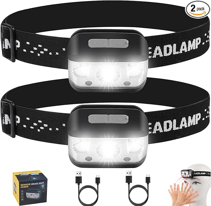 Headlamp Rechargeable, Super Bright LED Head Lamp, Waterproof Outdoors by Chasinglee