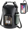 20L Waterproof Dry Bag with Bottle Holder & Mesh Pocket, 500D PVC Tarpaulin by Rynapac