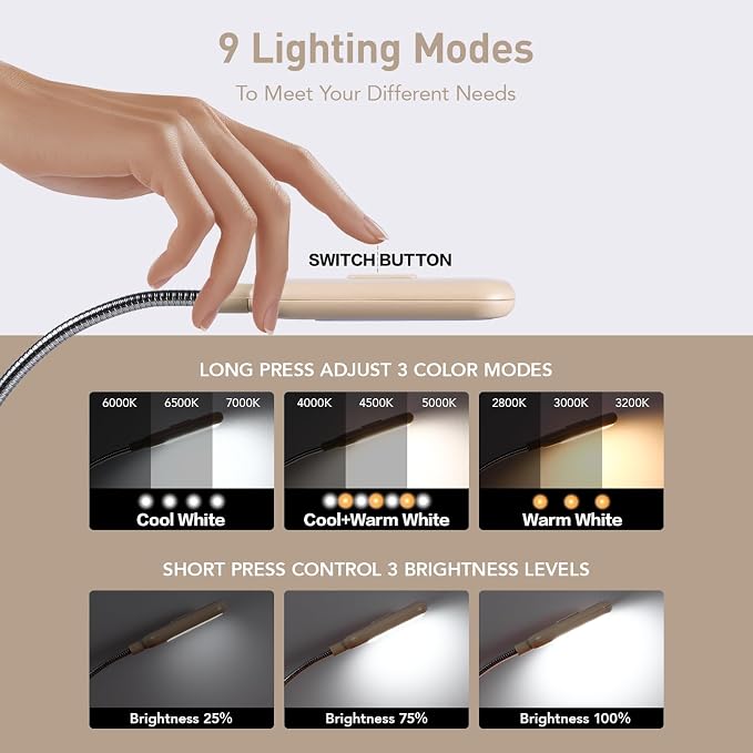 VAVOFO Rechargeable Book Light for Reading in Bed Kids, 7 LED Reading Light - Image 3