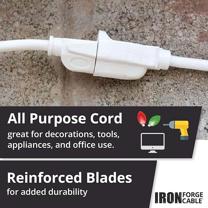 Iron Forge Cable 2 Pack Weatherproof 6 Ft Outdoor Extension Cord - Image 7