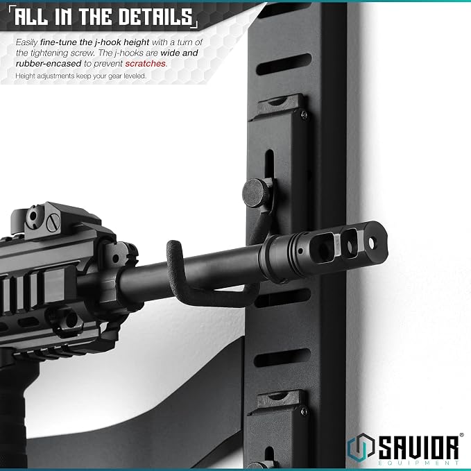 Savior Equipment Horizontal Steel Wall Mount Firearm Rifle Display Rack - Image 4