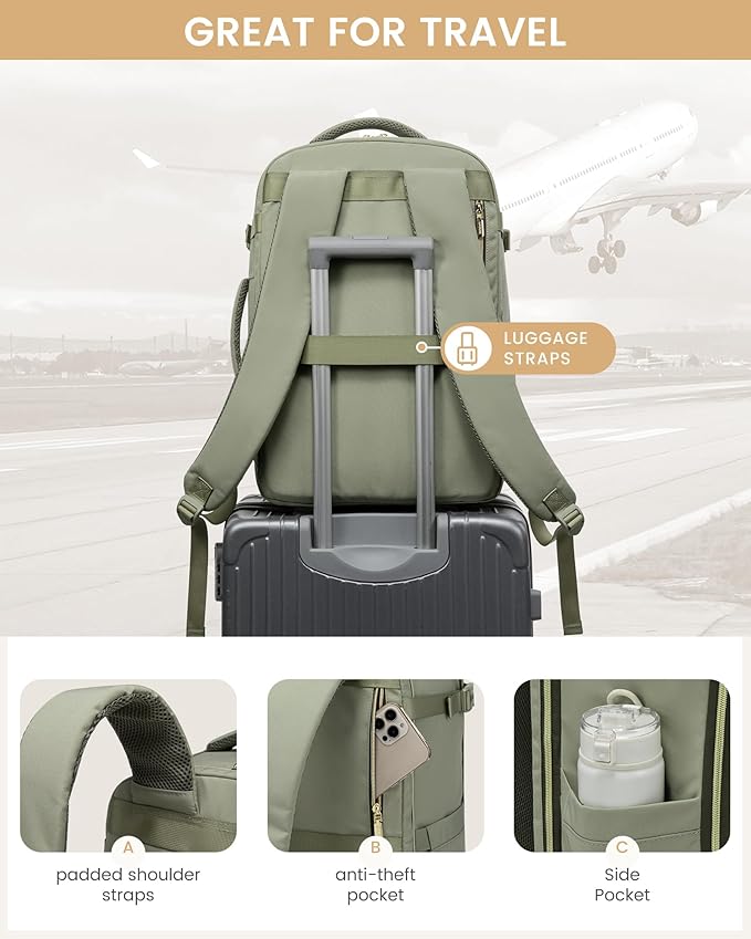 LOVEVOOK Travel Essentials Carry on Backpack 50L Travel Backpack - Image 6