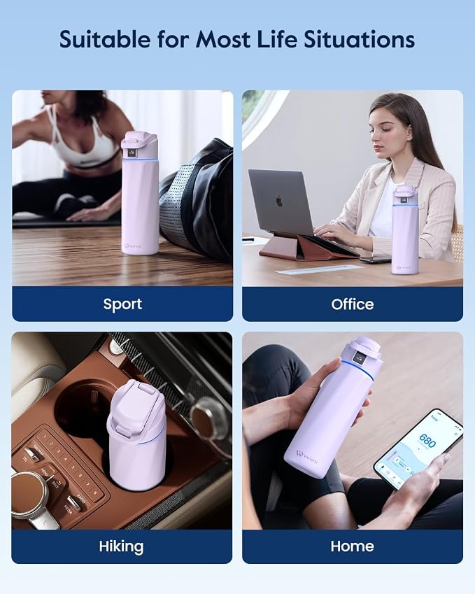 BOOST Smart Water Bottle that Reminds You to Drink, 24oz BPA-Free Stainless - Image 8