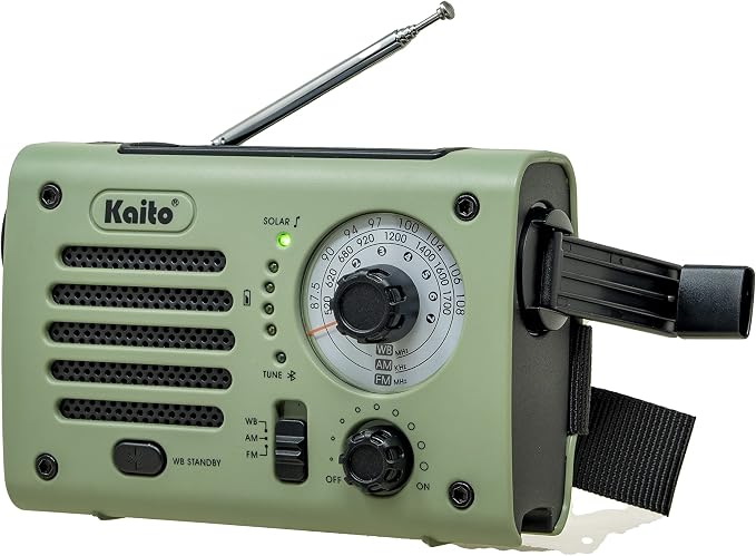 Kaito KA380 Emergency Radio & Portable Bluetooth Speaker – AM/FM NOAA Weather by Kaito
