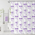 Purple Bow Shower Curtain by Caheansi