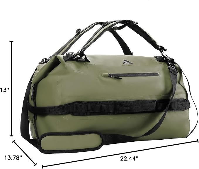 Haimont Large Waterproof Duffel Backpack Roll-Top Heavy Duty Dry Duffle Bag - Image 8