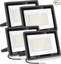 XYCN 4 Pack 100W LED Flood Light, IP66 Waterproof Outside Flood Light, 12500LM by XYCN