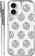 Case for iPhone 16 Plus, Disco Ball Grayish White Phone Case Design，for Women by Toulas