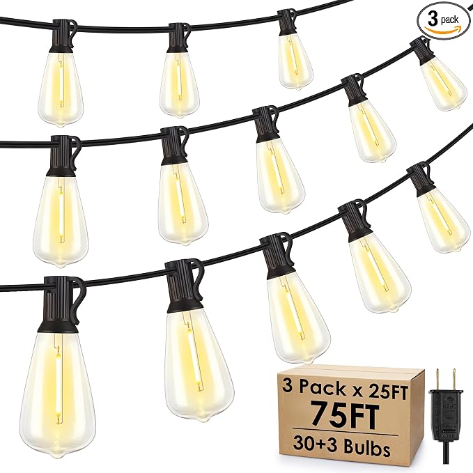 Larkvue 75FT Outdoor String Lights, Patio Lights by Larkvue
