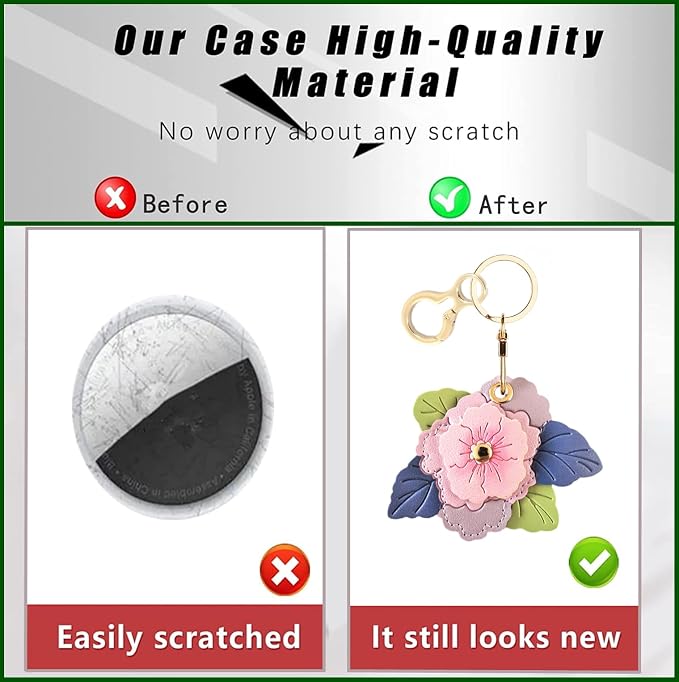 BORKUANA Leather Keychain Holder Case Compatible - Image 3