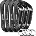 3inch Auto Locking Carabiner Clips Heavy Duty, 12KN /2697lbs Lightweight by AMZONLYLORSUM