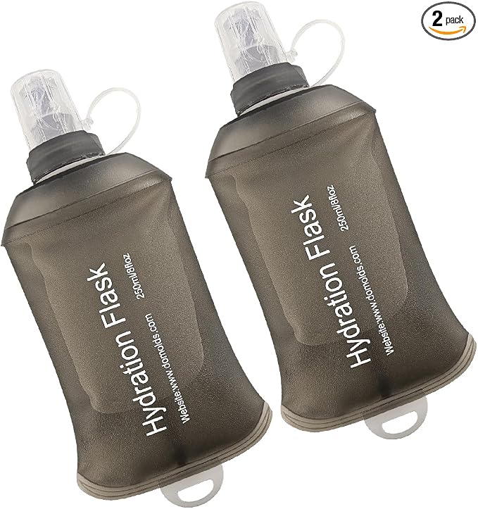 WILDREEDS 250ml Soft Flask, TPU Collapsible Soft Water Bottle by WILDREEDS