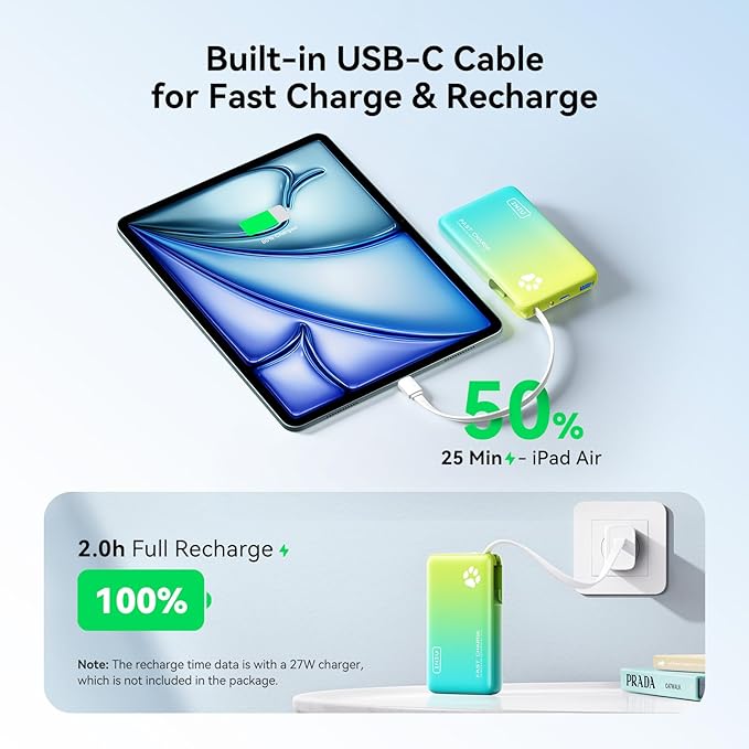 INIU Portable Charger, 45W PD Slim 10000mAh Power Bank - Image 4
