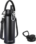 KXIAOCHEN Insulated Water Bottle, Stainless Steel Water Bottle, 2 Lids by KXIAOCHEN