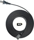 2 Prong Extension Cord for Indoor/Outdoor Use 15ft Long by Jplenty