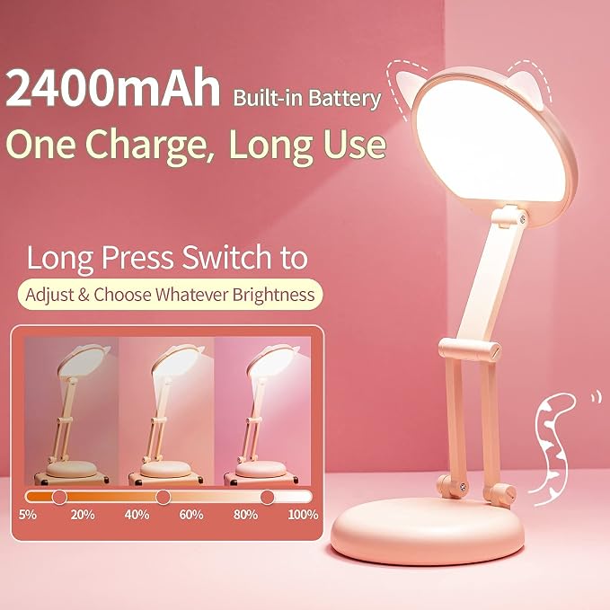 One Fire Cute Desk Lamp Pink Dorm Lamps - Image 3