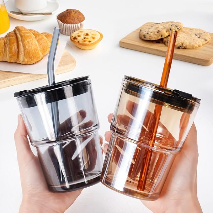 Iced Coffee Cup, 15 oz Glass Cups - Image 6