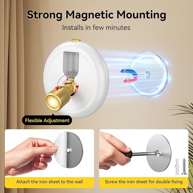 Rechargeable Battery LED Spotlight Indoor: Wireless Mini Art Accent Spot Lights - Image 4