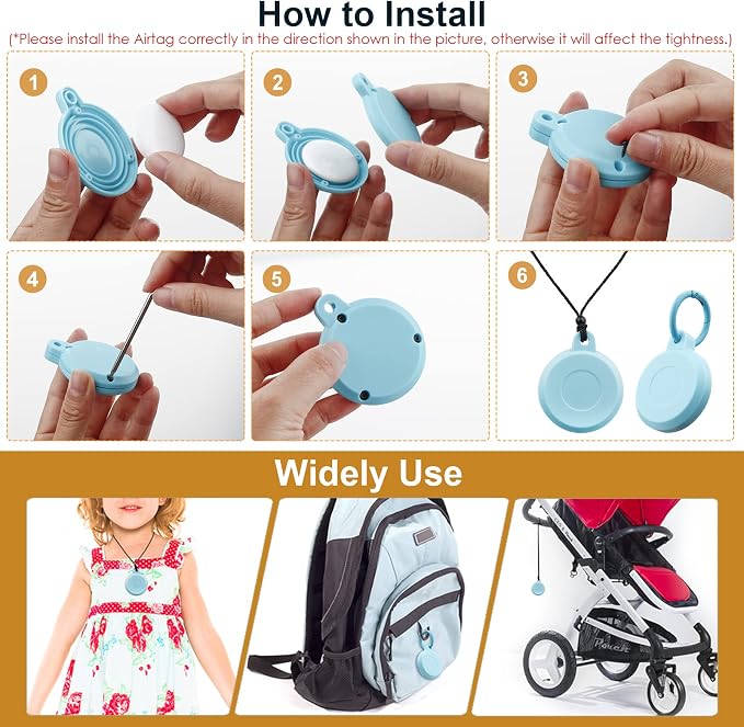 Airtag Holder Waterproof Necklace Keychain Case - Image 6