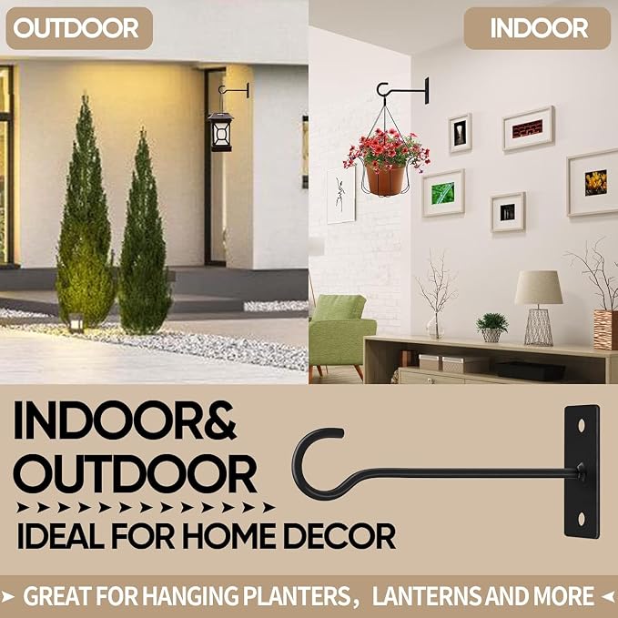 Plant Hooks 6in 30Pack Hanging Plant Bracket Metal Plant Hanger Black - Image 4