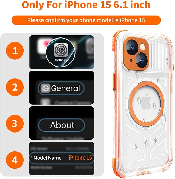 for iPhone 15 Waterproof Case Compatible - Image 2