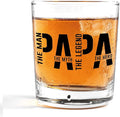 Nogrit Papa Gifts Whiskey Glasses 10 oz, Papa Dad Gifts by Nogrit
