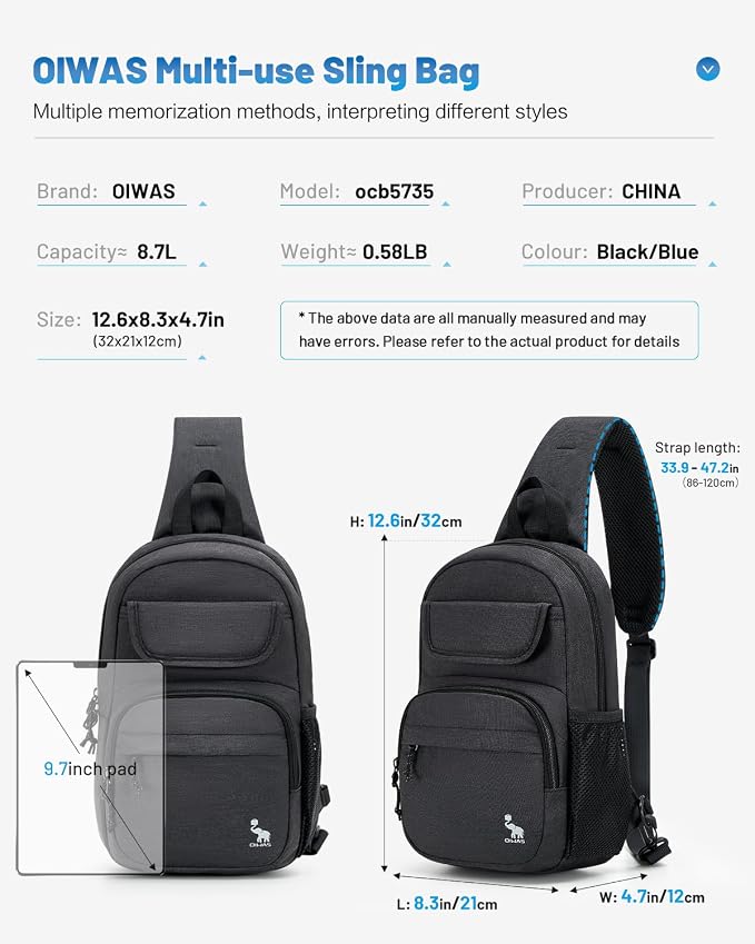 OIWAS Sling Bag Crossbody Backpack - Image 3