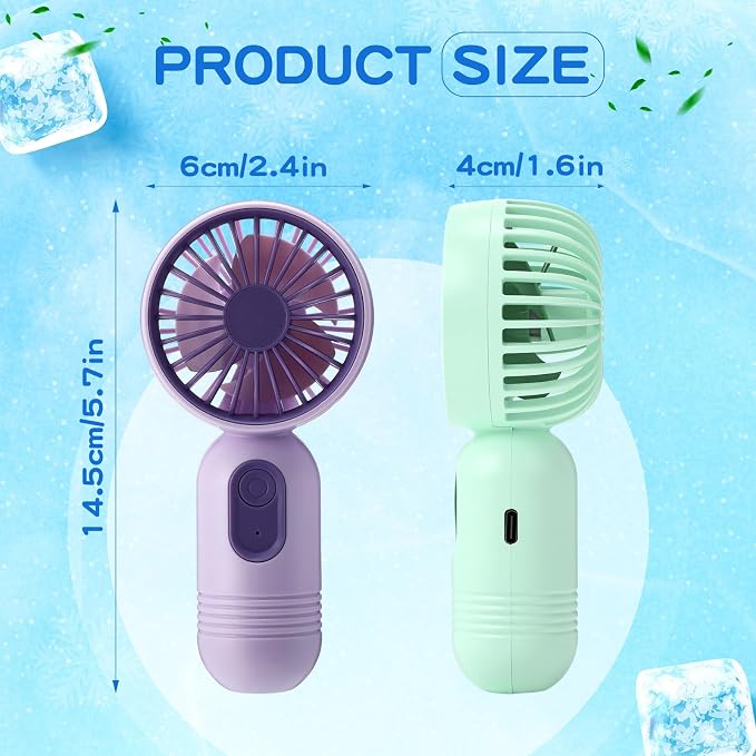 Rossesay 36 Pcs Mini Portable Fan Bulk Cute Handheld Lightweight Small Little - Image 2