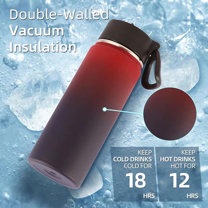 Volhoply 18oz Kids Insulated Water Bottle, Stainless Steel Water Bottles - Image 5