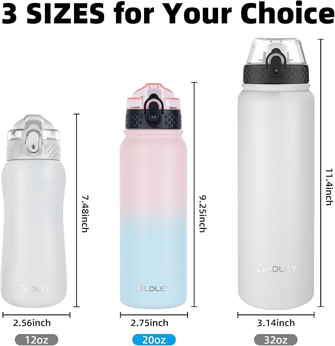 Oldley Insulated Water Bottle 20oz Water Bottles - Image 5