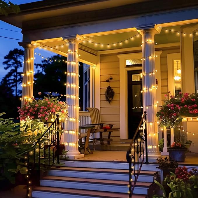 JMEXSUSS 66ft 200 LED Christmas Lights Outdoor, Warm White Christmas Tree - Image 2