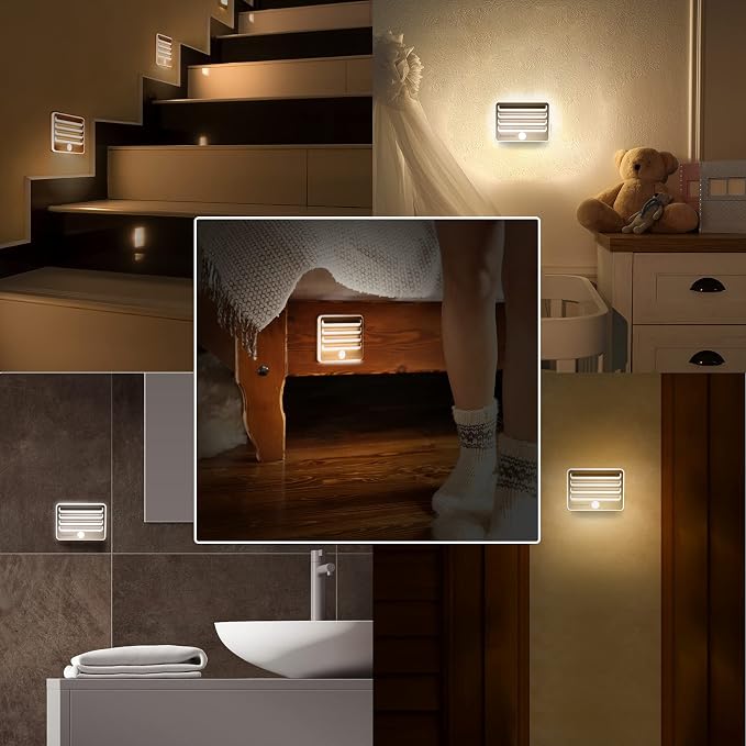 EverBrite Motion Sensor Night Lights, LED Soft Warm Light, Battery Powered Auto - Image 6