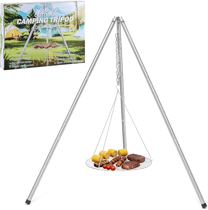 Stainless Steel Campfire Tripod by HaSteeL