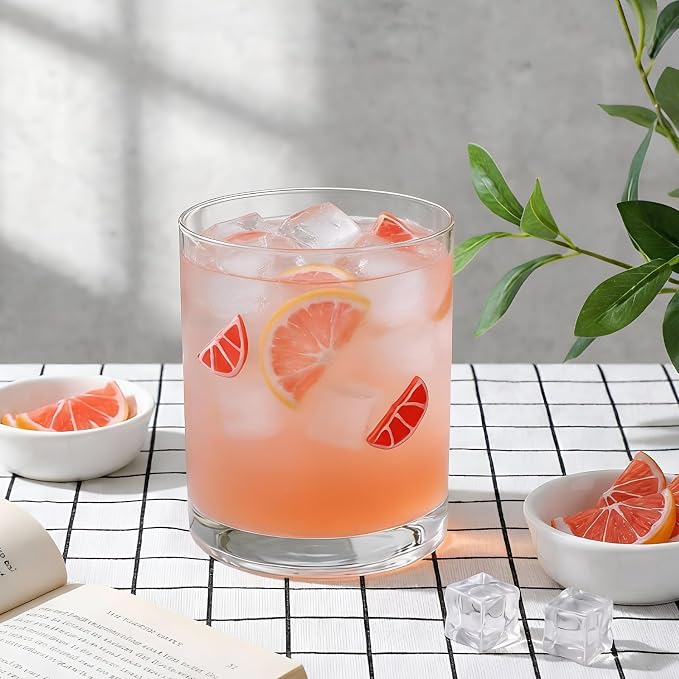 Skylety 2 Pcs Grapefruit Icon Juice Glasses Fruit Drinking Cups Retro Old - Image 5