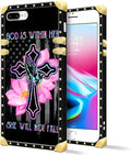 Compatible with iPhone 8 7 SE Case, Praying Cross Hands Luxury Golden Decoration by Unknown