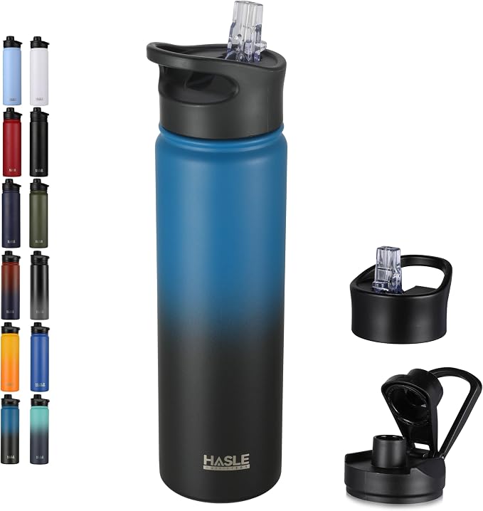 HASLE OUTFITTERS Insulated Water Bottle 22 oz Double Wall Stainless Steel Water by HASLEOUTFITTERS