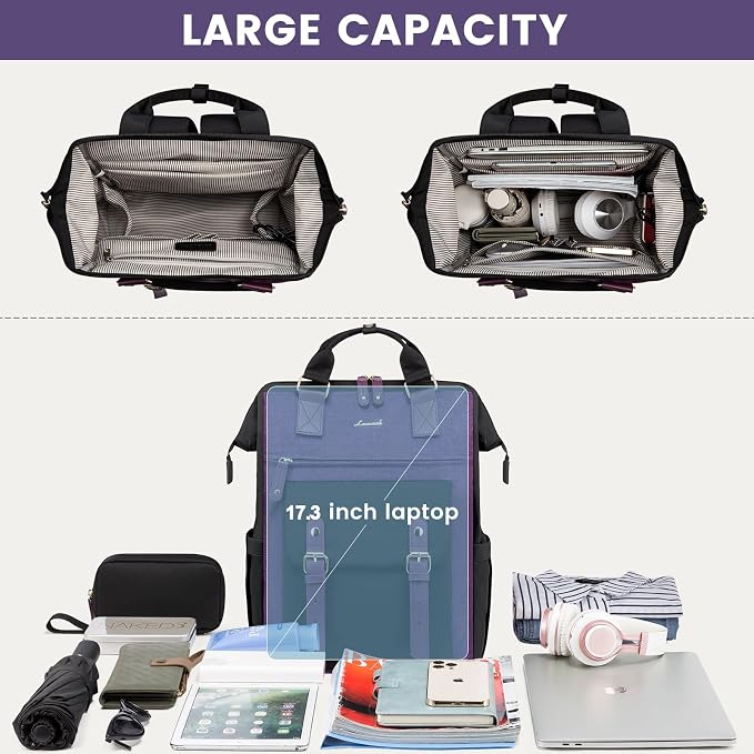 LOVEVOOK Laptop Backpack for Women Work Travel Backpack Commuter Business - Image 3