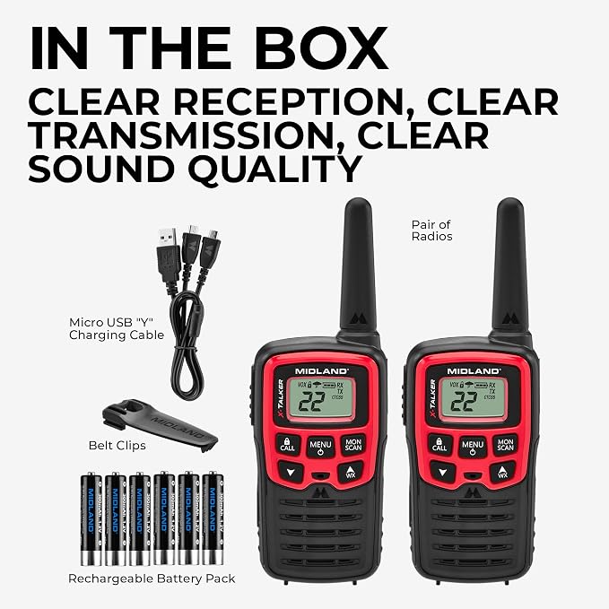 Midland® - T31VP - X Talker - 22 Channel FRS Walkie Talkies - Extended Range - Image 4