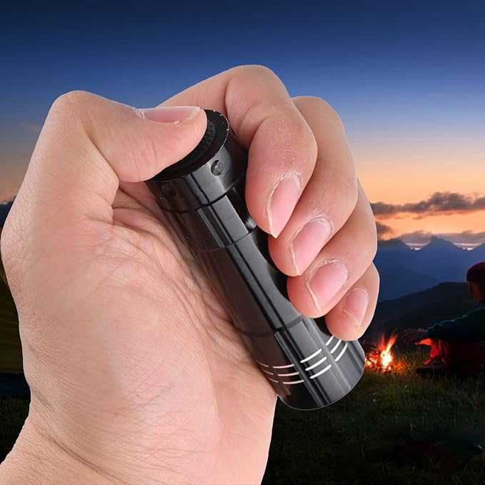 5 Pack of Flashlights 9 LED Mini Aluminum Flashlight Bulk - Image 9