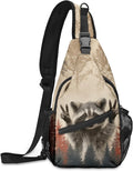 FyLybois Raccoon Sling Bag for Women Lightweight Crossbody Backpack Casual by FyLybois