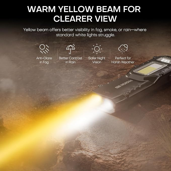 EDC Tactical Flashlight, Flat Flashlights Rechargeable, Dual-Switches LED Small - Image 4