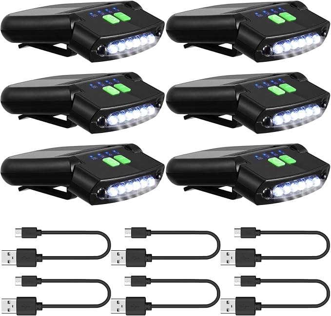 Mudder LED Clip on Cap Lights USB Rechargeable Cap Flashlight Clip Waterproof by Mudder