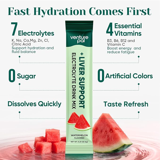 Venture Pal Hydration Packets + Liver Support- Liquid Daily IV Electrolyte - Image 4