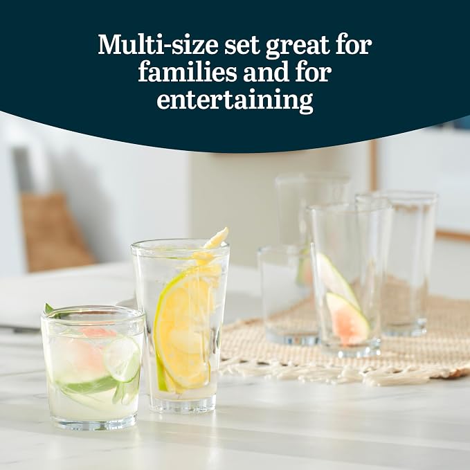 Libbey Preston Tumbler and Rocks Glass Cups Set, All Purpose Everyday Drinking - Image 4
