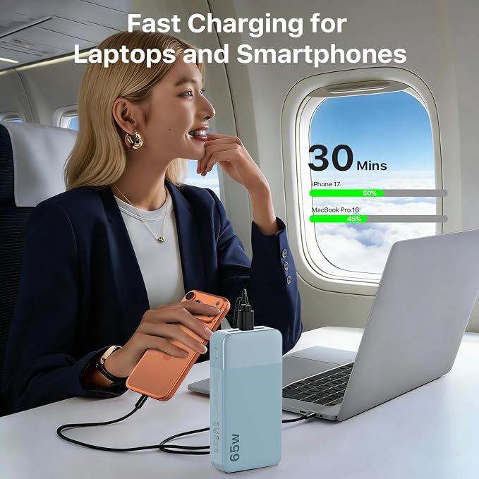 NOBIS Portable Charger, 20000mAh 65W Power Bank - Image 2