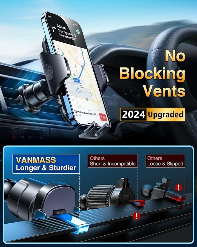 VANMASS Car Phone Holder Cell Phone Mount - Image 6