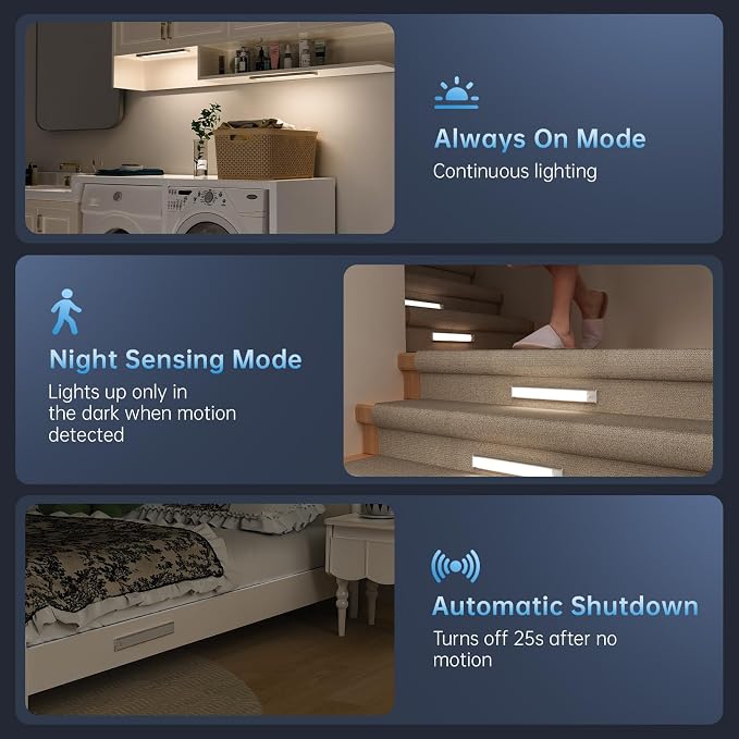 Under Cabinet Lighting, 5 Pack Rechargeable Motion Sensor Light Indoor - Image 7