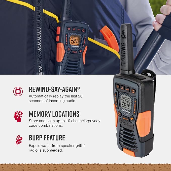 Cobra ACXT1037R FLT Floating Walkie Talkie - Image 4