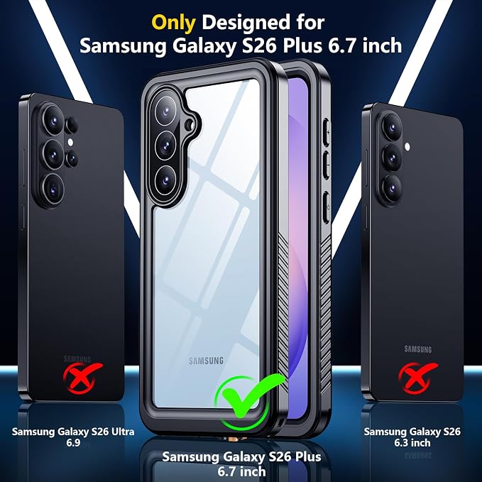SPIDERCASE for Samsung Galaxy S26 Plus Waterproof Case, IP68 Underwater Full - Image 3