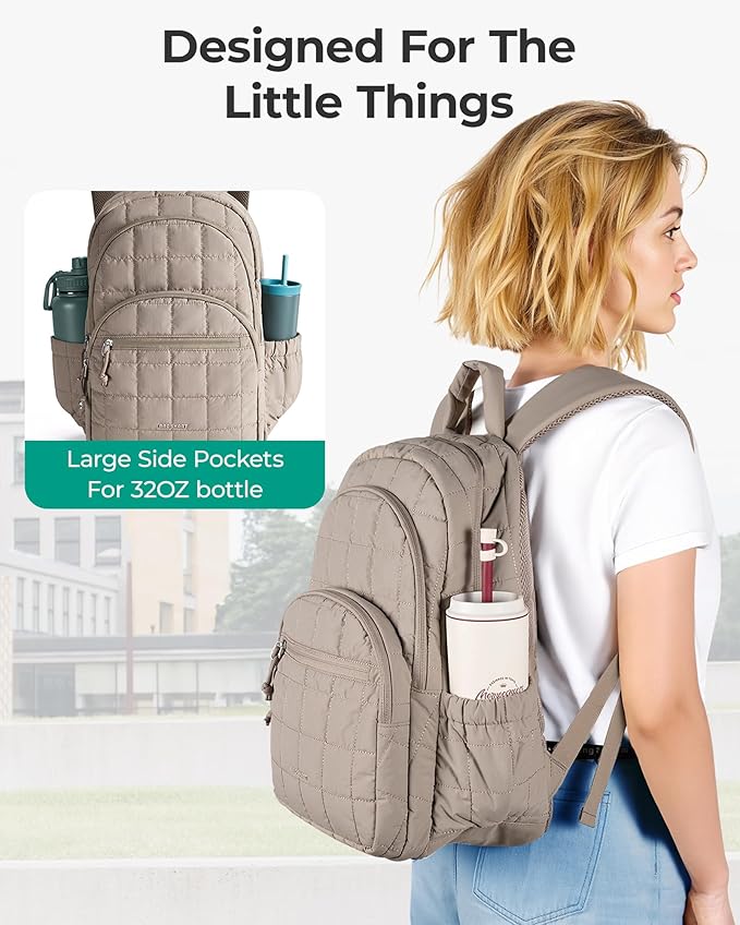BAGSMART College Laptop Backpack, Travel Backpack - Image 5